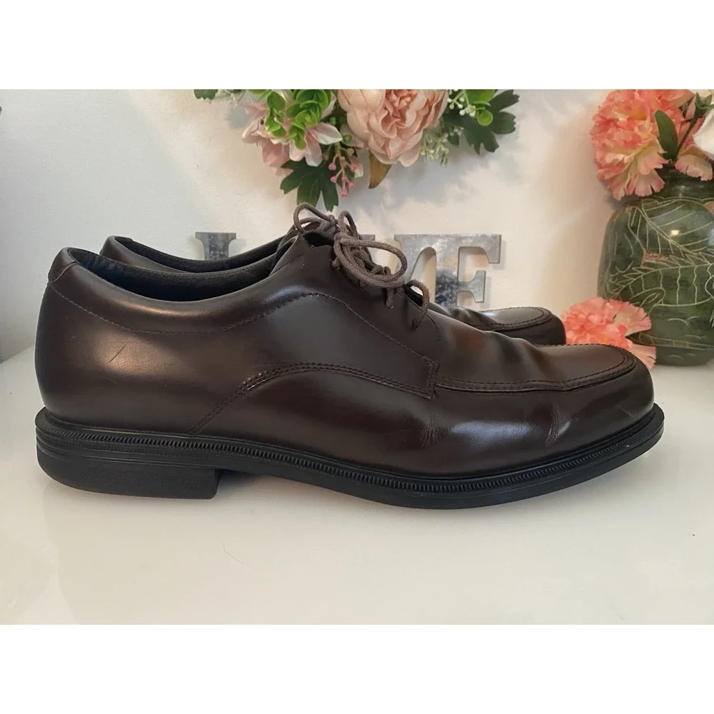 Rockport Adripene by Adidas Hydro-Shield Men's Brown Leather Oxford Shoes‎ 10M